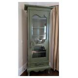 ML - Tall Painted Wood Curio Cabinet with Glass Door