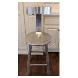 ML - Go Home Hip Vintage Polished Nickel Counter Height Stool Set of 3