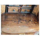 ML - Vintage Carlton Style Inlaid Desk - Floral Panel Sides