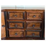 ML - Vintage Carlton Style Inlaid Desk - Floral Panel Sides