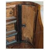 ML - Vintage Carlton Style Inlaid Desk - Floral Panel Sides