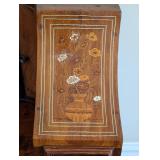 ML - Vintage Carlton Style Inlaid Desk - Floral Panel Sides