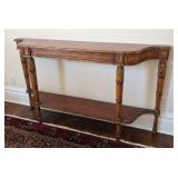 ML - Elegant Console Table - Carved Wood With Gilded Accents