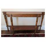 ML - Elegant Console Table - Carved Wood With Gilded Accents