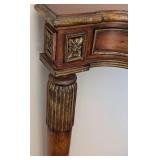 ML - Elegant Console Table - Carved Wood With Gilded Accents