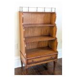 ML - Vintage Waterfall Bookshelf with Metal Top Rail