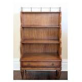 ML - Vintage Waterfall Bookshelf with Metal Top Rail