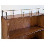 ML - Vintage Waterfall Bookshelf with Metal Top Rail