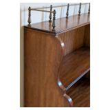 ML - Vintage Waterfall Bookshelf with Metal Top Rail