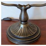 ML - Petite Inverted Harp Table Lamp with Mouth Blown Glass Shade