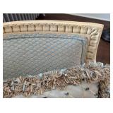 ML - Vintage Upholstered Armchair - Ornate Carved Frame