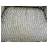 ML - Vintage Upholstered Armchair - Ornate Carved Frame