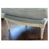 ML - Vintage Upholstered Armchair - Ornate Carved Frame