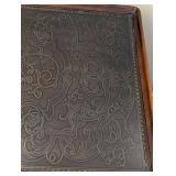 ML - Wood Side Table - Embossed Metal Top