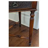 ML - Wood Side Table - Embossed Metal Top
