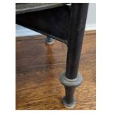 ML - Theodore Alexander Style Butler's Tray Table - Two Removable Trays, Engraved