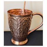 ML - Kamojo Hammered Copper Mugs (Lot of 3)