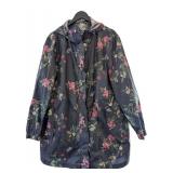 UB - Joules Womens Raincoat - Size US 16 (UK 20) - Floral Print Waterproof Hooded Coat