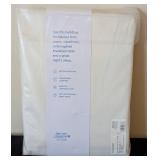 ML - The Company Store Ivory Queen Bamboo Satin Sheet Set - 60x80 (152x203 cm)