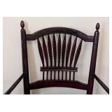 LL - Armchairs, Vintage Mahogany Wheatback, Pair of 2, Rustic American Style