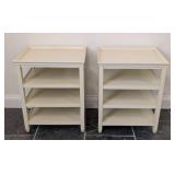 LL - Pair of Painted Wood Side Tables