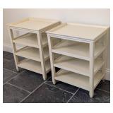 LL - Pair of Painted Wood Side Tables