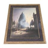 LL - Amit Bhar Print - Large Framed Artwork 31 x 39 in - Signed 2005