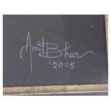 LL - Amit Bhar Print - Large Framed Artwork 31 x 39 in - Signed 2005