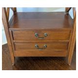 ML - Wood Shelf Unit with X-Brace Sides, 3 Drawers