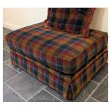 LL - Lee Industries Plaid Ottoman with 2 Matching Pillows