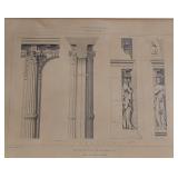 LL - Pair of The Bombay Co Architectural Prints - Eglise Ste Clotilde Aux Andelys