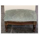LL - Isenhour Footstool with Damask Upholstery