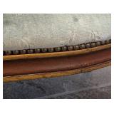 LL - Isenhour Footstool with Damask Upholstery