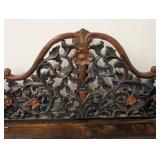 LL - Vintage Southeast Asian Carved Wood Storage Bench
