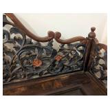 LL - Vintage Southeast Asian Carved Wood Storage Bench