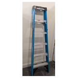 LL - Werner FS106 Mk 9 6 ft Non-Conductive Fiberglass Ladder - 250 lb Load