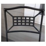 P - Pair of Metal Patio Chairs