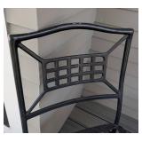 P - Pair of Metal Patio Chairs