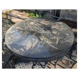 BY - Patio Table Set - Cast Iron Glass Top - 4 Chairs