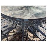 BY - Patio Table Set - Cast Iron Glass Top - 4 Chairs