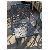 BY - Patio Table Set - Cast Iron Glass Top - 4 Chairs