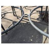 BY - Patio Table Set - Cast Iron Glass Top - 4 Chairs