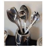ML - Williams-Sonoma Stainless Steel Thermo-Clad 3 Qt Sauce Pan with Lid & Utensil Set - Italy