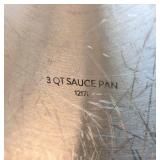 ML - Williams-Sonoma Stainless Steel Thermo-Clad 3 Qt Sauce Pan with Lid & Utensil Set - Italy