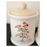 ML - Highmark Ceramic Canisters - Floral Botanical Pattern - 2-Piece Set