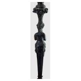 Table Lamp with Sculpted Female Figurine Base - Vintage Style