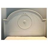 UBR2 - White French Style Twin Bed with Arched Footboard - Includes Bedding