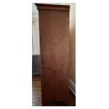 UBR2 - Armoire Wardrobe with Carved Crest - Vintage Wood Cabinet