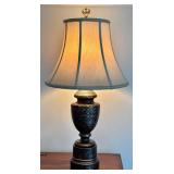 UBR3 - Bradburn Gallery Table Lamp - 27 in Tall - Ornate Patterned Base with Fabric Shade
