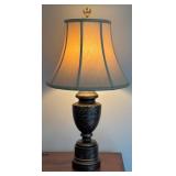 UBR3 - Bradburn Gallery Table Lamp - 27 in Tall - Ornate Patterned Base with Fabric Shade